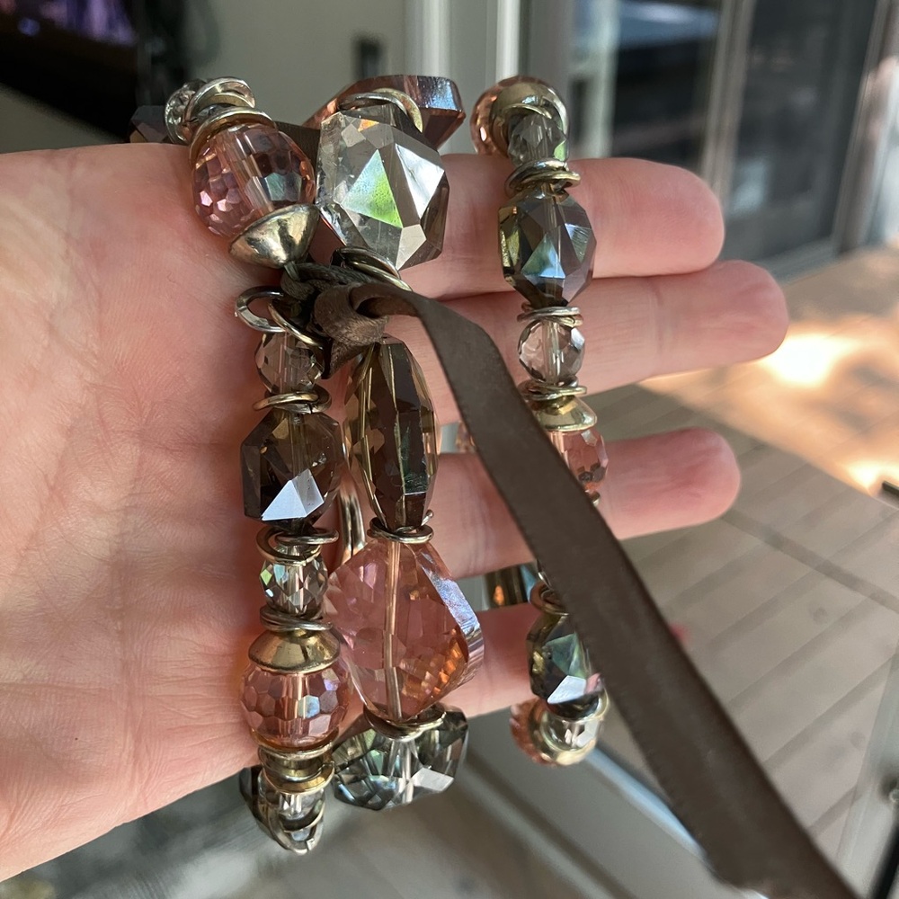 Elegant Multi-Color Glass Beaded Bracelet